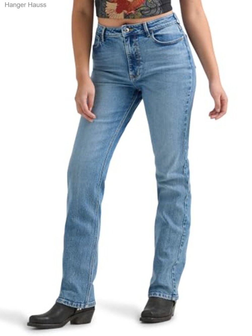 Wrangler High Rise True Straight Fit Jean Women's Classic Denim Everyday